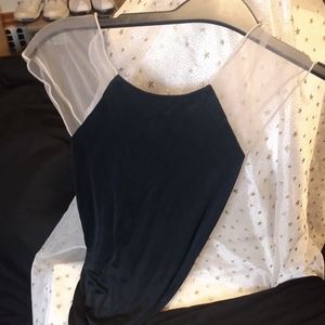 Giorgio Armani Long Black dress W/ Sheer Straps